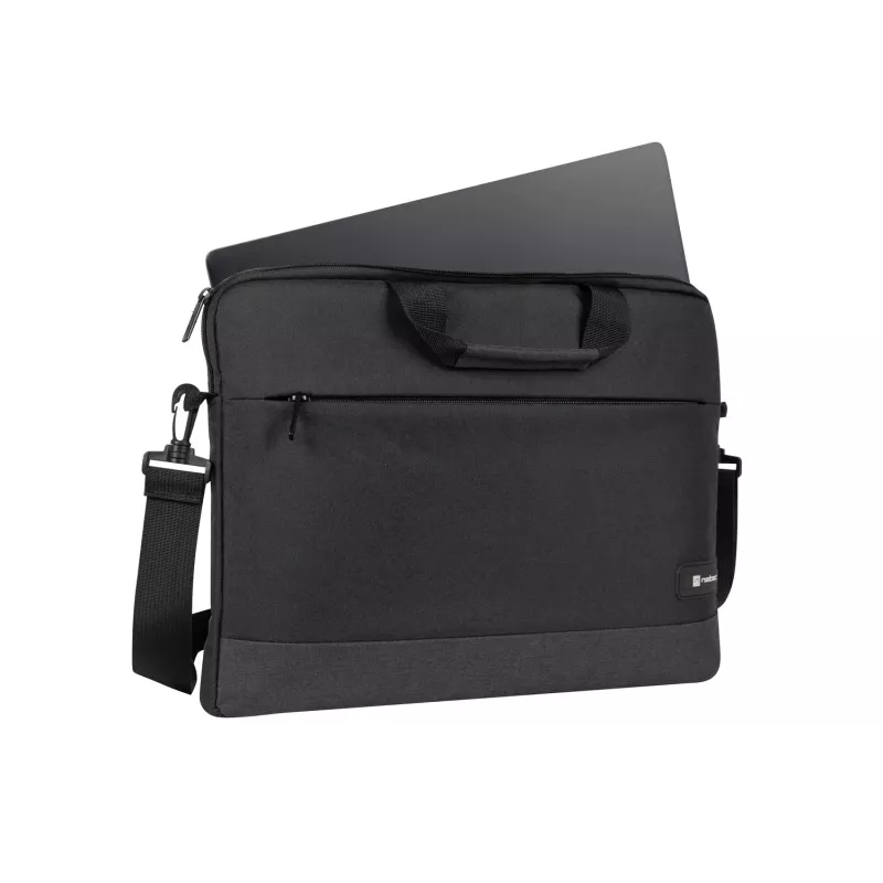 Portfelis NATEC Goa 39,6 cm (15,6 collu) klēpjdatoriem, poliesters, 1 nodalījums, plecu siksna, melns