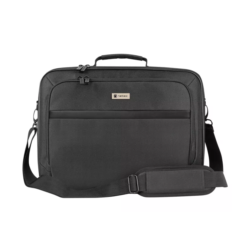 Portfelis NATEC Boxer Lite 39,6 cm (15,6 collas) – poliesters, 2 nodalījumi, plecu siksna, 410×305×65 mm, 750 g