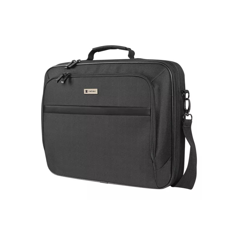 Portfelis NATEC Boxer Lite 39,6 cm (15,6 collas) – poliesters, 2 nodalījumi, plecu siksna, 410×305×65 mm, 750 g