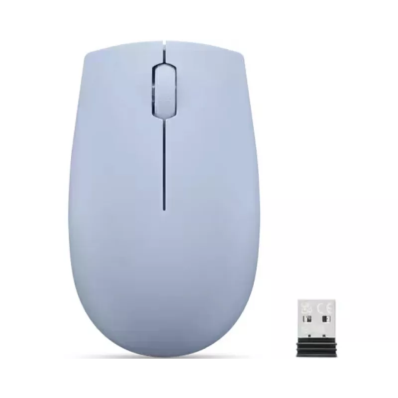 Bezvadu ambidekss pele Lenovo GY51L15679 — Frost Blue, RF 2.4 GHz, 1000 DPI, 3 pogas, AA baterija