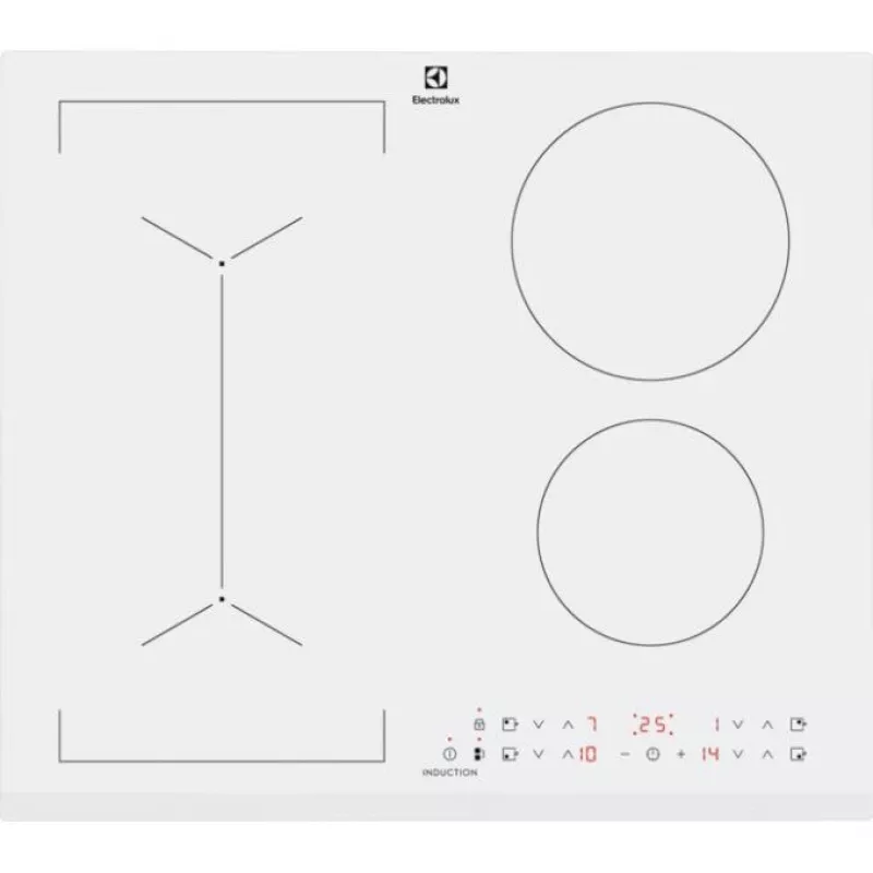 Electrolux LIV63431BW balta iebūvējamā 59 cm zonu indukcijas plīts 4 zonām