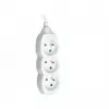 Tracer PowerCord pagarinātājs, 3 kontaktligzdas, 3 m, balts