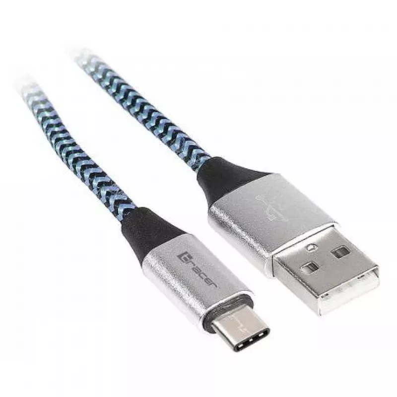 Tracer TRAKBK46266 USB kabelis USB 2.0 1 m USB C USB A Melna Zila Sudraba