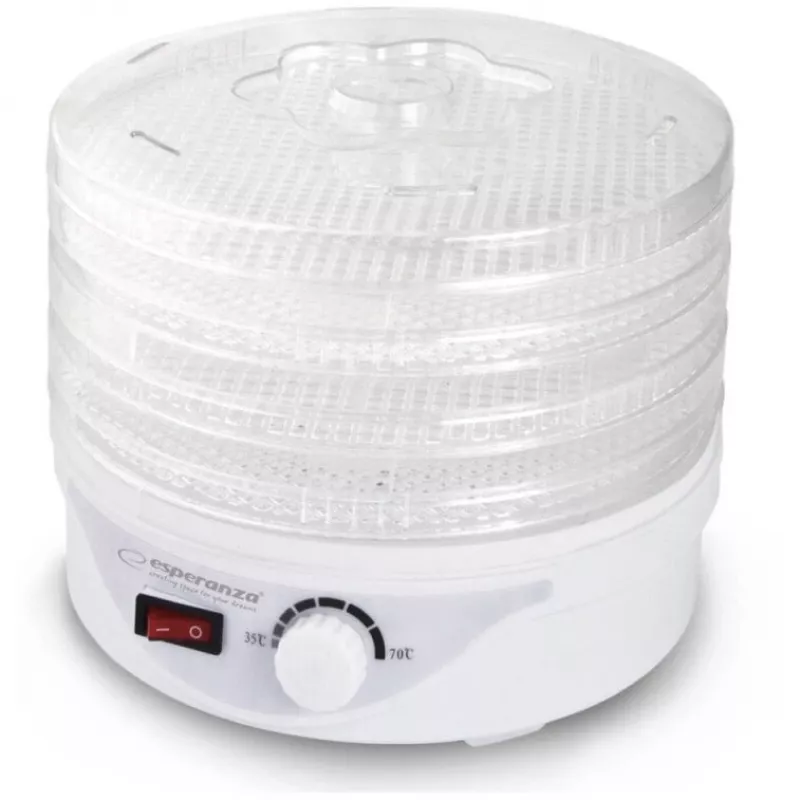 Esperanza EKD003 pārtikas žāvētājs Caurspīdīgs, Balts 250 W