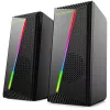 Boxe Stereo 2.0, 6W, Conectare Jack 3.5mm, Alimentare USB, Esperanza Rainbow Nortec 95855, Iluminare RGB, Melni