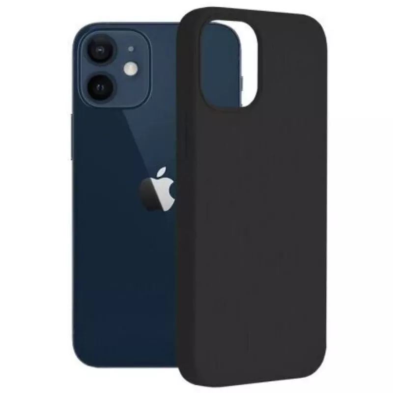 Matēts silikona maciņš 3mk iPhone 13 Black