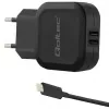 Qoltec 50188 mobilās ierīces lādētājs Klēpjdators, Viedtālrunis, Viedpulkstenis, Planšete, Telefons, Universāls Melns AC, DC Iekštelpām