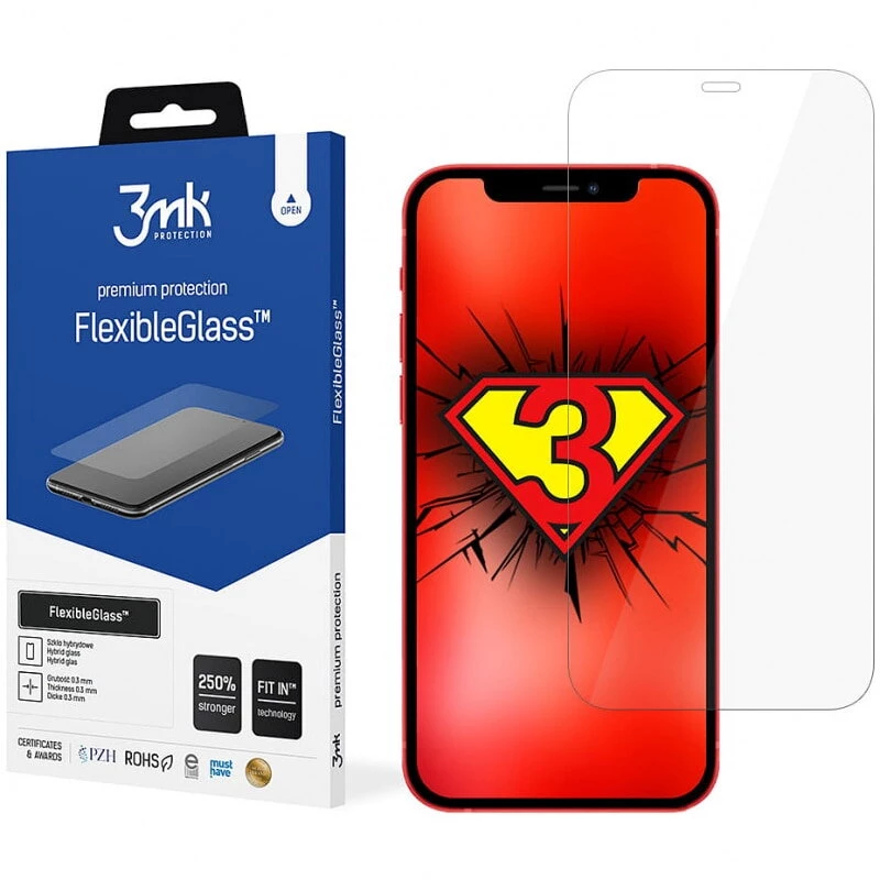 3MK FlexibleGlass ekrāna aizsargstikls iPhone 12/12 Pro