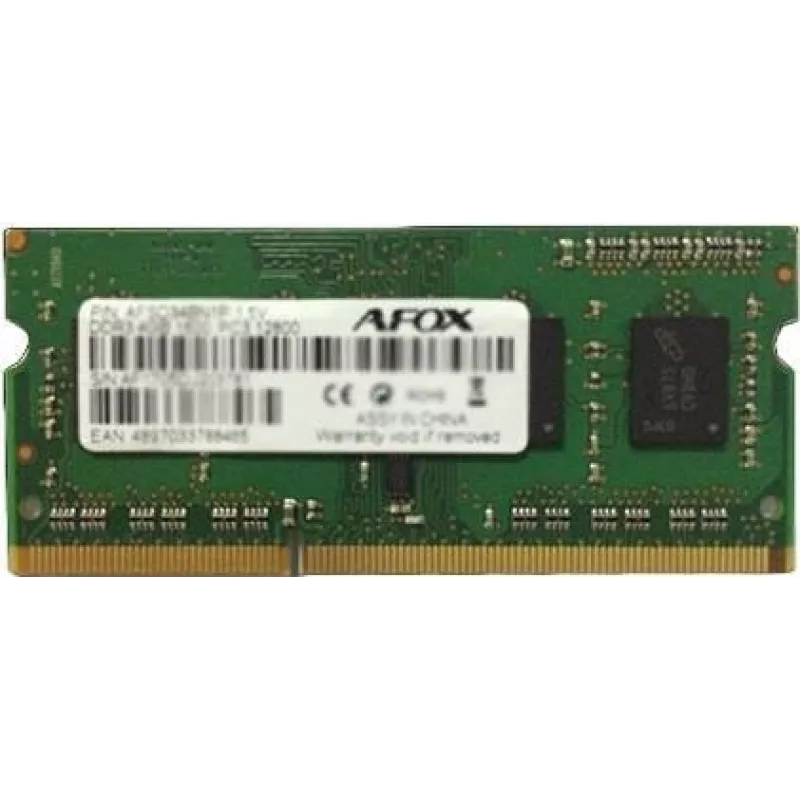 SO-DIMM DDR3 klēpjdatora atmiņa AFOX 8GB 1333MHz 1.35V viena kanāla 1x8GB