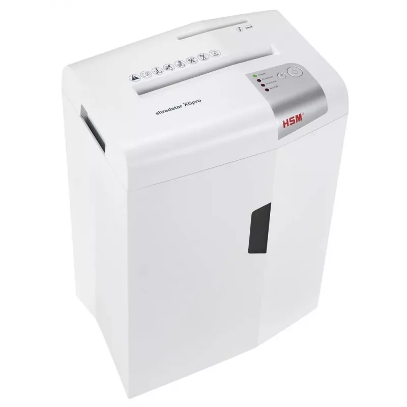 HSM shredstar X6pro dokumentu smalcinātājs, 2 x 15 mm + atsevišķs CD griešanas mehānisms