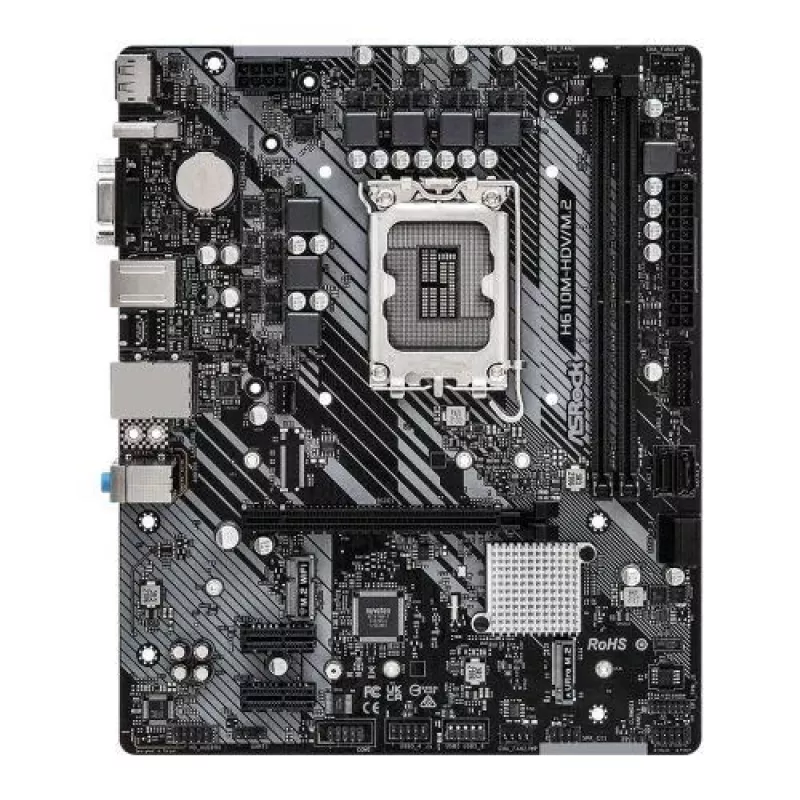ASRock H610M-HDV/M.2 R2.0 LGA1700 DDR4 Micro-ATX mātesplate