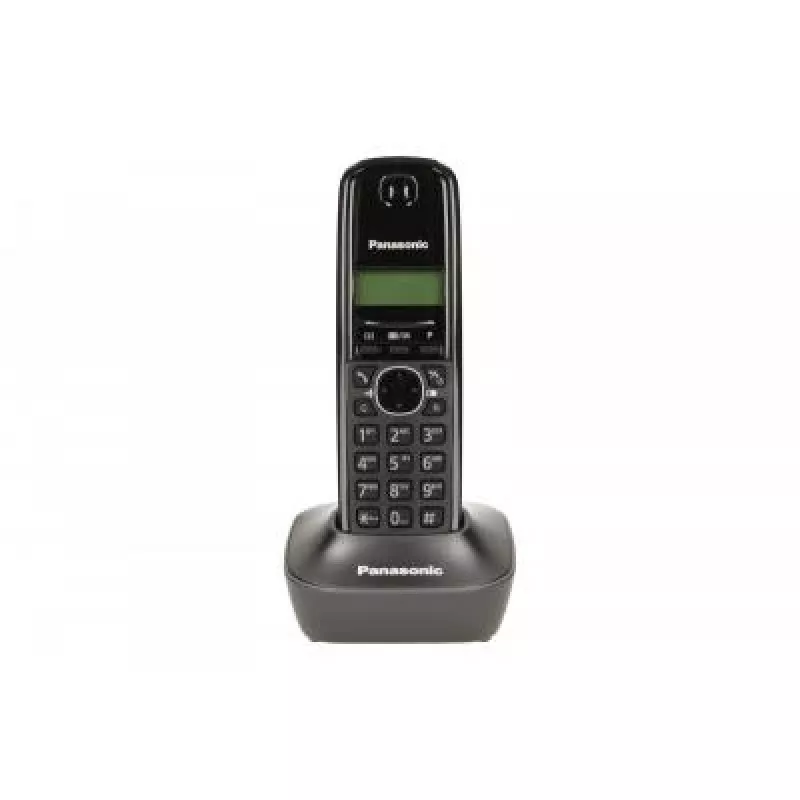 DECT telefons Panasonic KX-TG1611, melns, 1,9 GHz, 1,25 collu displejs, līdz 15 h sarunu laiks, 50 kontaktu tālruņu grāmata