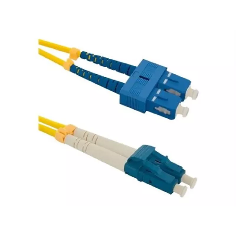 Qoltec - savienojuma kabelis - vienmoda SC/UPC (M) uz vienmoda LC/UPC (M) - 1 m - optiskā šķiedra - duplekss - 9/125 mikrometri - G.652D
