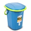 GreenBlue GB320BL Pārnēsājams ceļojumu tualetes spainis ar sēdekli, vāku un rokturi, izturīgs, stabils, 19 L