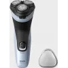 Elektriskais rotācijas skuveklis Philips 3000X Series X3003/00 — 3 galviņas, mitrai un sausai, NiMH akumulators, 40 min darbības laiks