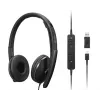 Lenovo 4XD1M45627 austiņas/headset Vadu Austiņu lente USB Type-C Melns