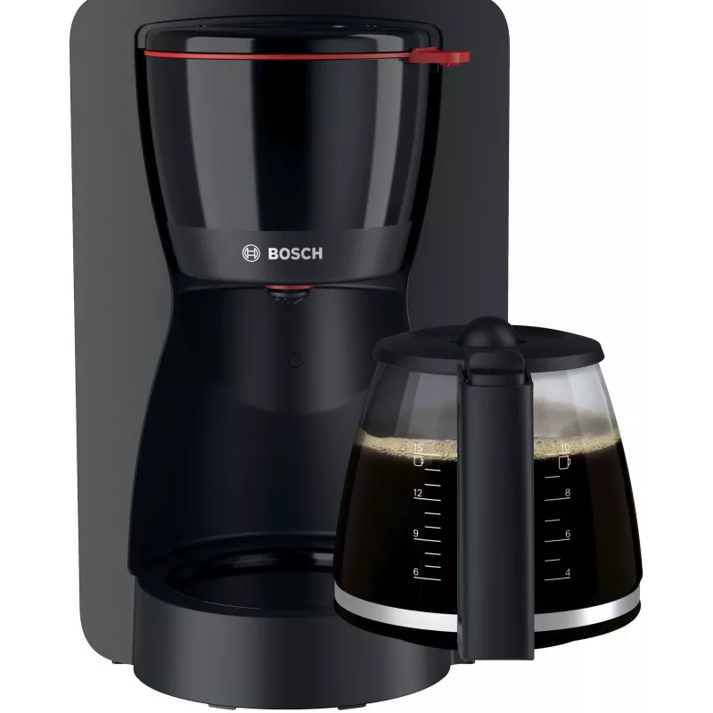 Pilienveida kafijas automāts Bosch TKA2M113, 1,25 L ūdens tvertne, 15 krūzes, melns