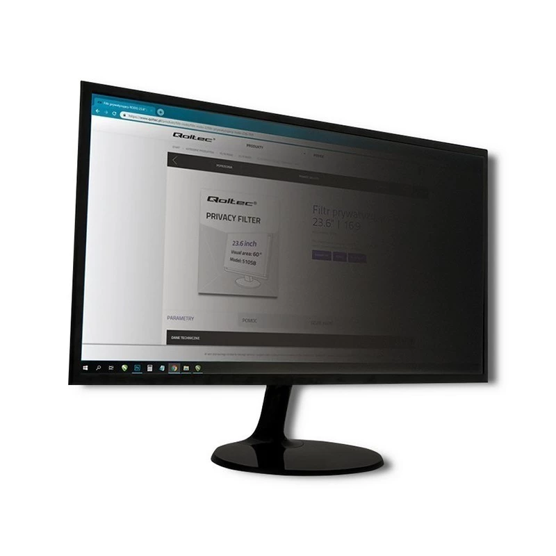 Privātuma filtrs Qoltec 51061 61 cm (24 collu) monitoram