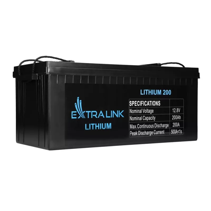 Extralink EX.30479 rūpniecisks uzlādējams litija dzelzs fosfāta (LiFePO4) akumulators, 12,8 V, 200 Ah