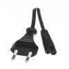 Savio CL-100 strāvas kabelis melns 1,8 m IEC E tips (3,4 mm, 3,1 mm) IEC C7