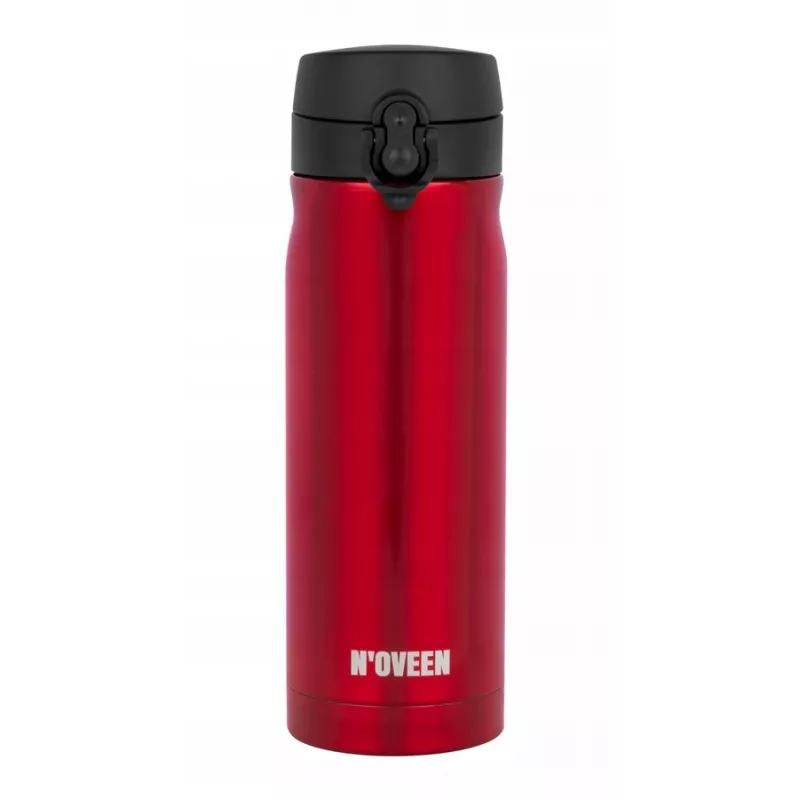 Termosa pudele NOVEEN TB825 400 ml — izolēts nerūsējošā tērauda dzērienu trauks, sarkans
