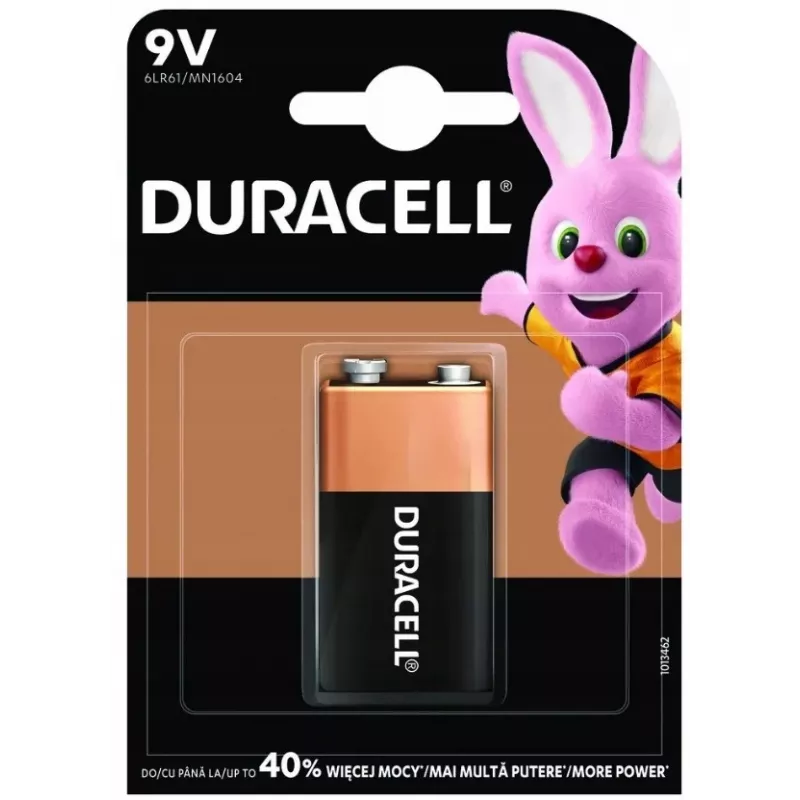 Duracell 9V baterija, viena iepakojumā 9VDUR BT0009