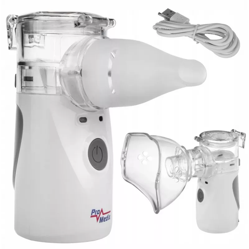 Pārnēsājams sietiņa inhalators ProMedix PR-835 USB smidzinātājs, ar baterijām darbināms pārnēsājams smidzinātājs