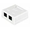 Vadu savienotājs Alantec GN002 2×RJ45 ligzda–ligzda balts taisns plastmasas