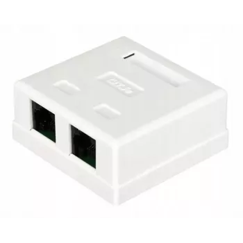 Vadu savienotājs Alantec GN002 2×RJ45 ligzda–ligzda balts taisns plastmasas