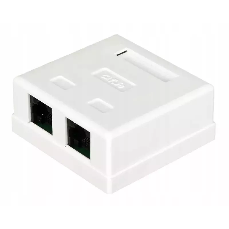 Vadu savienotājs Alantec GN002 2×RJ45 ligzda–ligzda balts taisns plastmasas