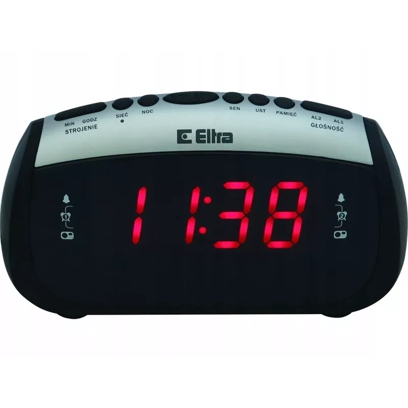 LED modinātāja radio Eltra ZOSIA 312PLL — melns, PLL uztvērējs, digitālais displejs