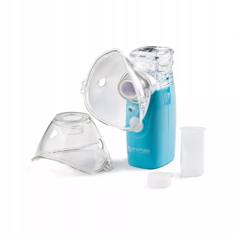 Tvaika inhalators HI-TECH MEDICAL ORO-MESH ar bateriju darbināms Zils Balts