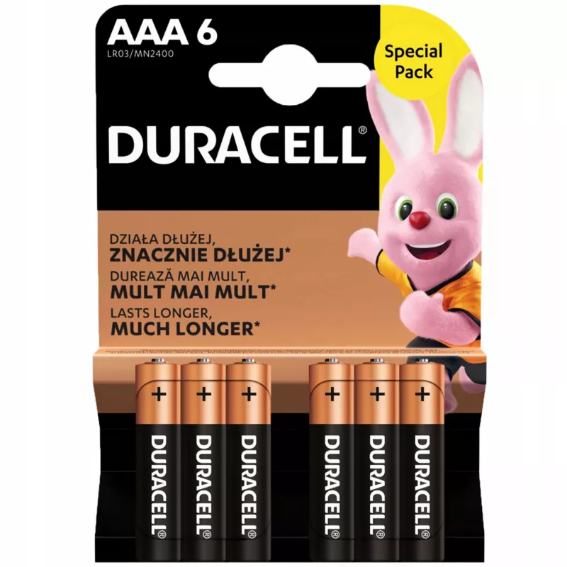 Baterijas Duracell AAA R03 6 gab.