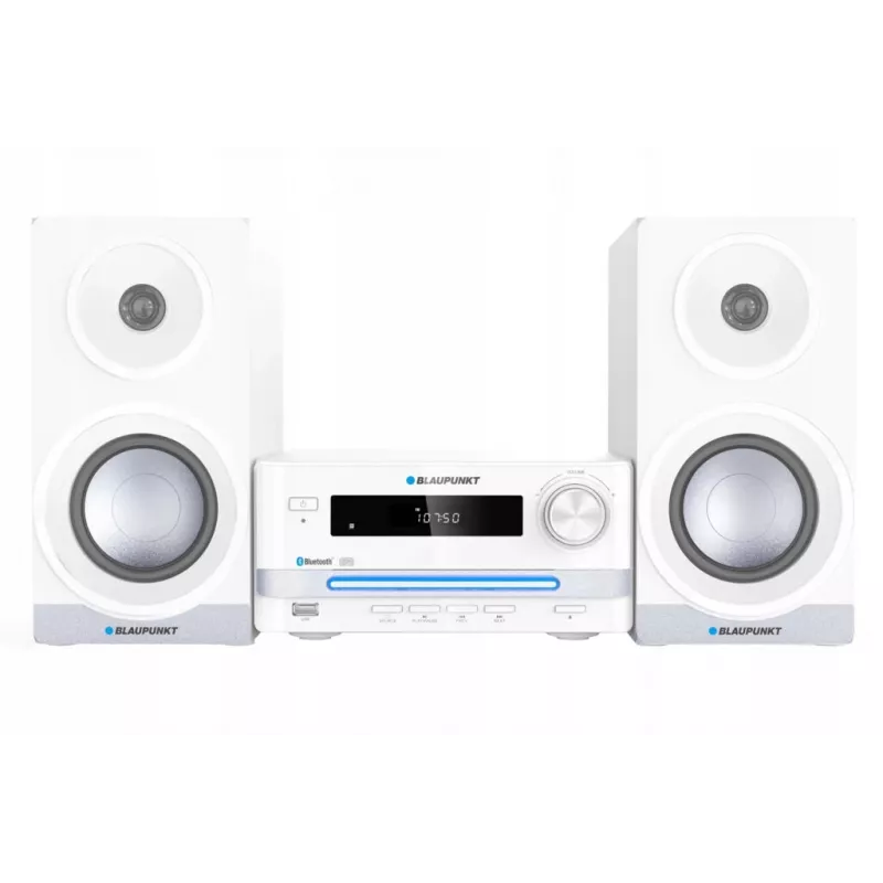Mājas audio mikro sistēma BLAUPUNKT MS16BT 15 W, CD/USB/MP3, Bluetooth, FM RDS, balta