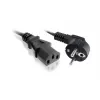 Strāvas kabelis SAVIO CL-146 — 3 m, IEC C13 uz IEC tips E, melns