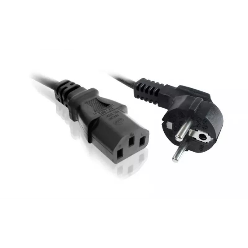 Strāvas kabelis SAVIO CL-146 — 3 m, IEC C13 uz IEC tips E, melns