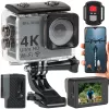 Akcijas kamera BLOW 78-538 — 4K Ultra HD, 2 collu displejs, 170° redzeslauks, Wi‑Fi, attēla stabilizators, microSD līdz 64 GB