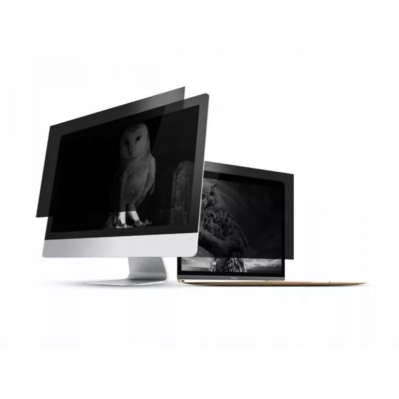 Bezrāmja displeja privātuma filtrs NATEC NFP-2118 27 collu (68,6 cm) 16:9 monitoriem, 598×337 mm, melns