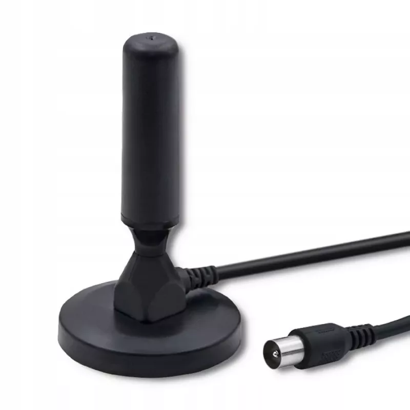 Iekštelpu TV antena QOLTEC 57016 DVB-T2 — kompakts dizains digitālai virszemes uztveršanai