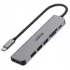 USB-C centrmezgls Unitek 7in1 Aluminium PD 100W 5 Gbps — multiportu adapteris ar Power Delivery