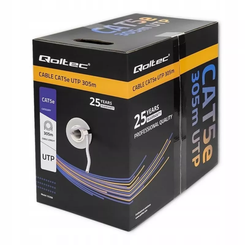 Qoltec Patchcord UTP kabelis CAT5E, 305m