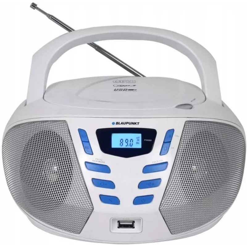 Blaupunkt BB7-WH pārnēsājama stereo sistēma Digitālā 2.4 W FM Pelēka MP3 atskaņošana