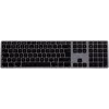 Matias FK318B-UK tastatūra alumīnija Mac centrmezgls 2xUSB kosmosa pelēkā — mehāniska Mac saderīga tastatūra ar integrētu USB centrmezglu