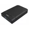 HDD/SSD korpuss Unitek Y-3035 — 2,5/3,5 collu SATA, USB 3.2 Gen 1 (USB Type-B), 6 Gbit/s, melns, maiņstrāvas adapteris
