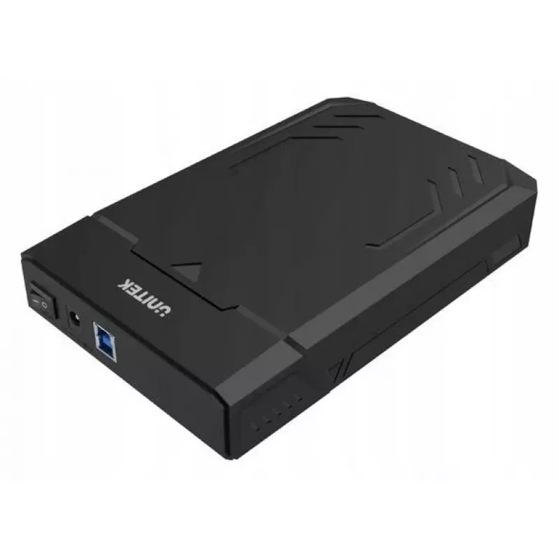 HDD/SSD korpuss Unitek Y-3035 — 2,5/3,5 collu SATA, USB 3.2 Gen 1 (USB Type-B), 6 Gbit/s, melns, maiņstrāvas adapteris