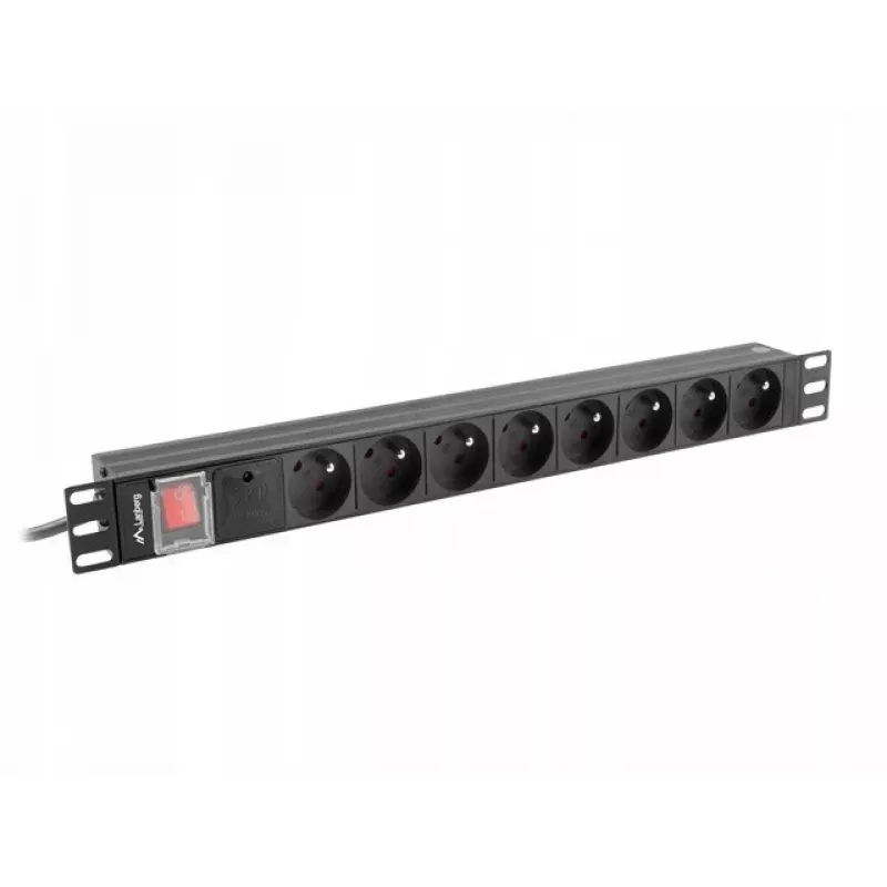 Jaudas sadales bloks Lanberg PDU-08E-0200-BK