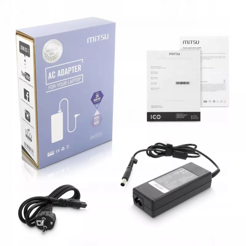 Strāvas adapteris MITSU HP 19V 4.74A ārējais adapteris portatīvām ierīcēm