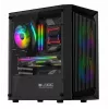 Logic Atos ARGB Mini USB 3.0 Micro Tower korpuss, melns (AM-ATOS-10-0000000-0002)