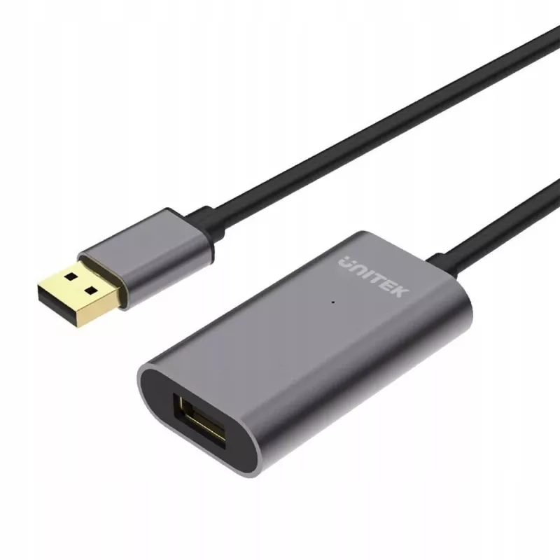 USB kabelis UNITEK Y-271 5m USB 2.0 pelēks