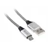 USB kabelis Tracer TRAKBK46928 1m USB A Micro-USB B Melns Silver